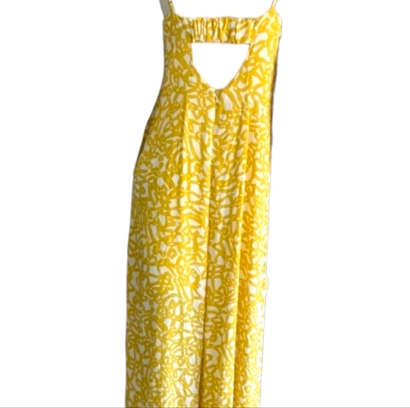 Maeve Women Brittany Cropped Jumpsuit Sz 2 Adj Skinny Straps Wide Leg Open Back - Picture 5 of 16